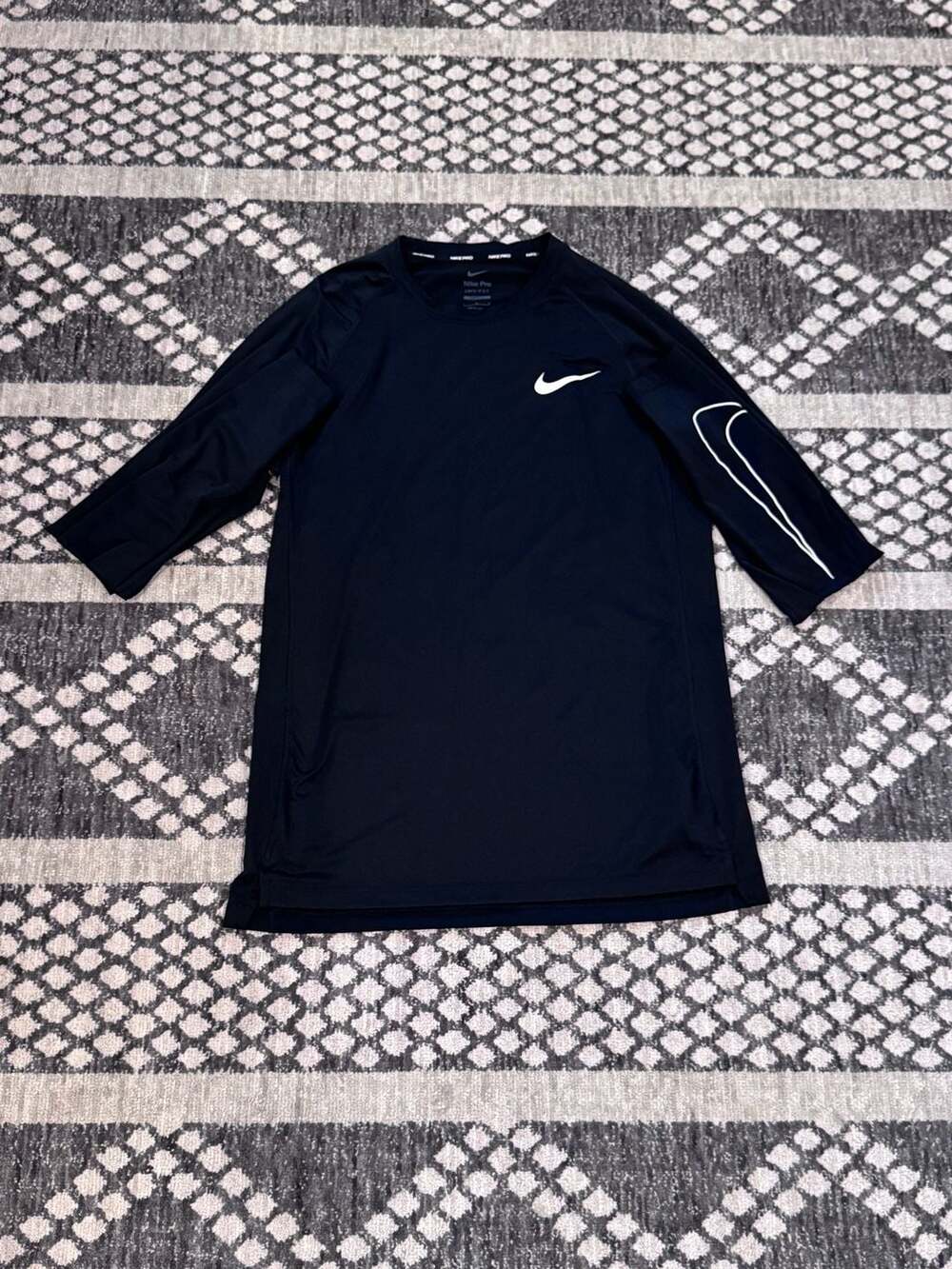 Nike Pro Dri-Fit Slim Fit Long Sleeve Shirt Size L Black